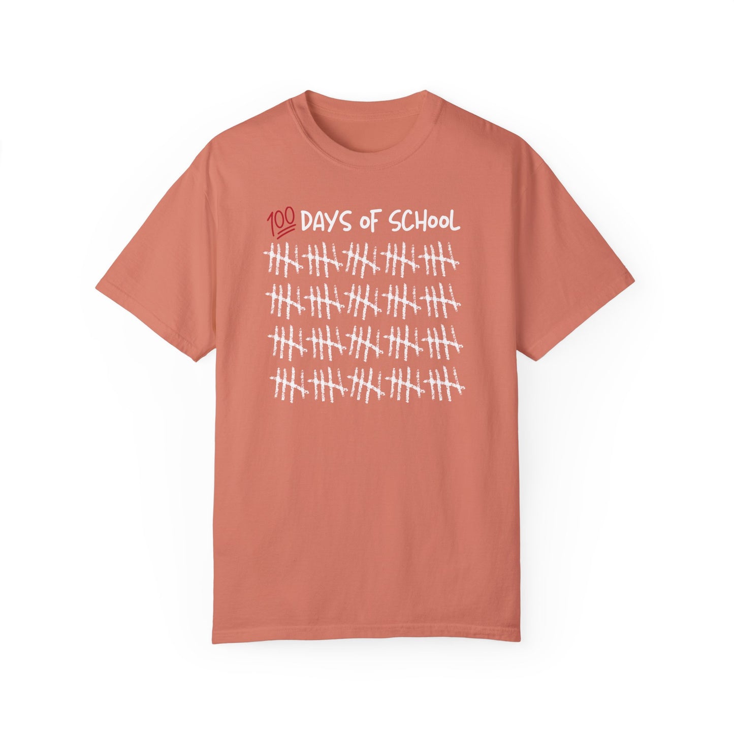 100 Days of School Unisex Garment-Dyed T-shirt, School Milestone Tee, Teacher Shirt, Back to School Gift, It's Not Over Yet Shirt