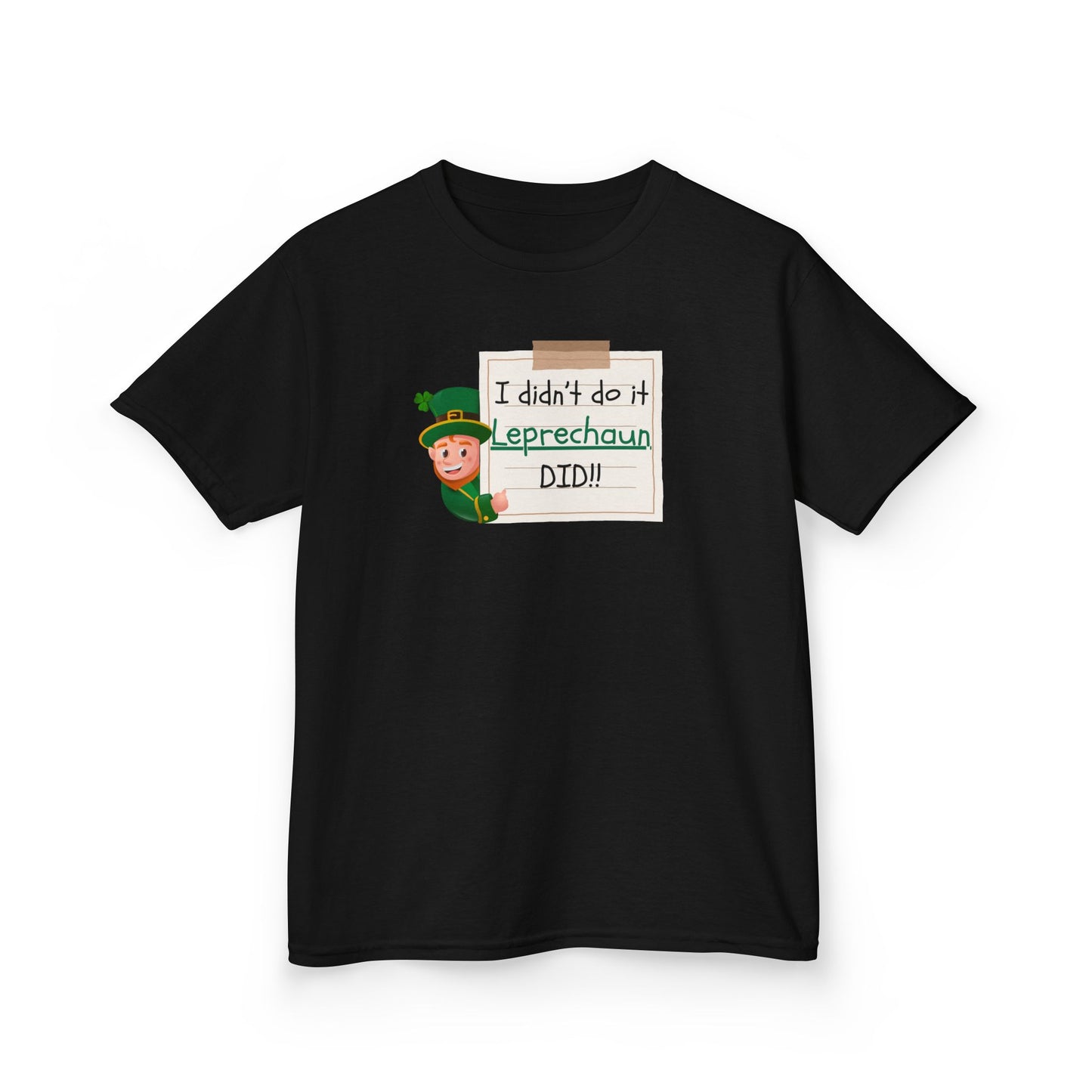 Kids Tee, Leprechaun Did It Funny T-Shirt, St Patricks Day, Lucky Charm Clothing, Irish Gift, Cute Children's Shirt