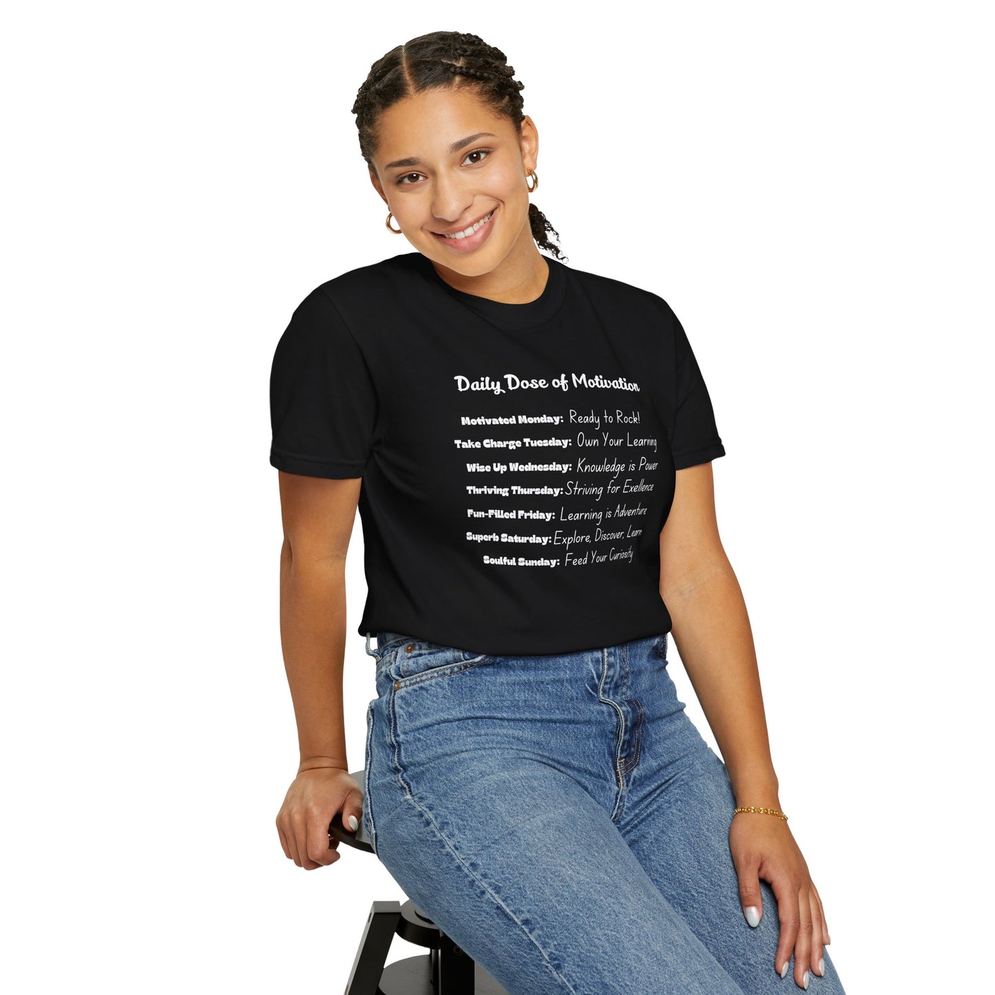 Daily Dose of Motivation, Mood Forecast Tee, Unisex Inspirational Shirt, Positive Vibes Top, Encouragement Gift, Men Women Clothing