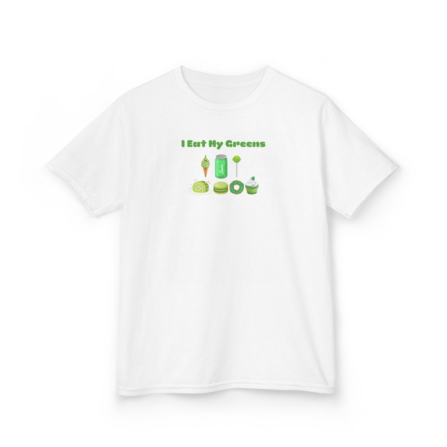 I Eat My Greens Kids Tee, Fun Vegetable Shirt for Kids, Eco-Friendly Summer Tee, Perfect Gift for Healthy Eating, Birthday Gift for Children