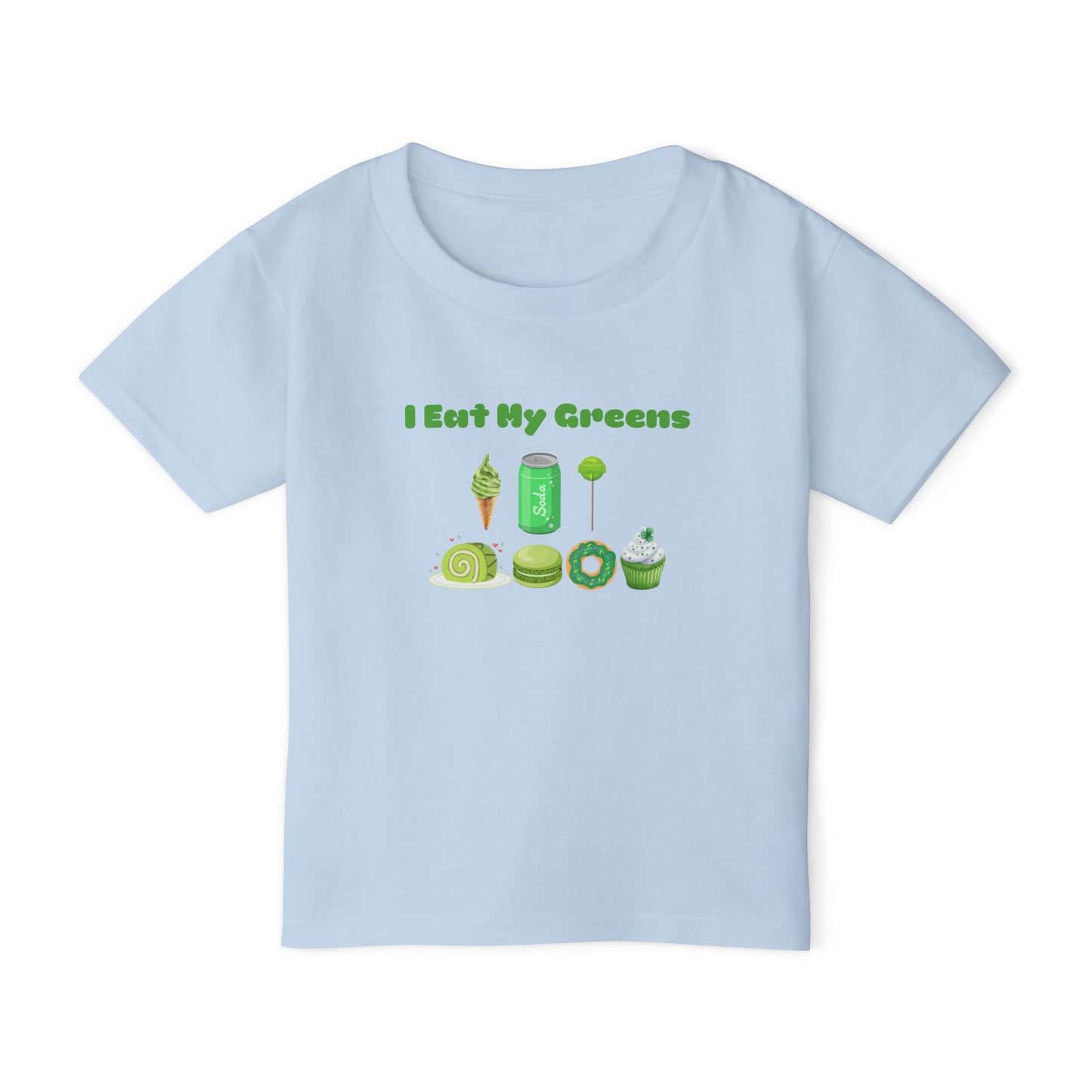 Cute Toddler T-Shirt with 'I Eat My Greens' Design, Fun Kids Apparel, Healthy Living Gift, Summer Wear, Playdate Outfit