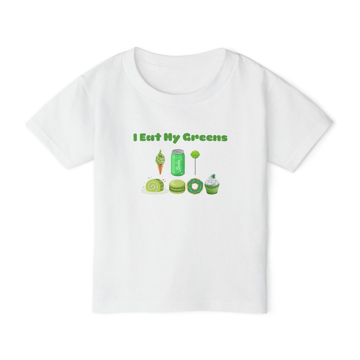 Cute Toddler T-Shirt with 'I Eat My Greens' Design, Fun Kids Apparel, Healthy Living Gift, Summer Wear, Playdate Outfit