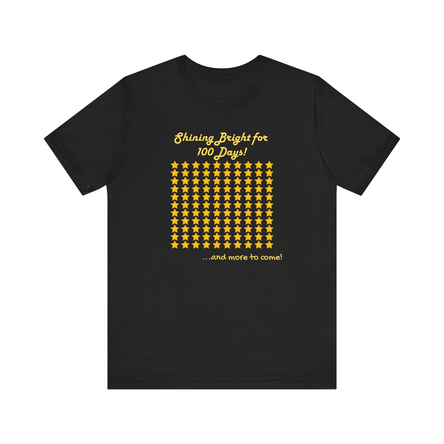 100 Stars Unisex T-Shirt, 100 Days of Shining Bright, Trendy Tee for All Ages, Celestial Shirt, Galaxy Top, Astronomy Apparel