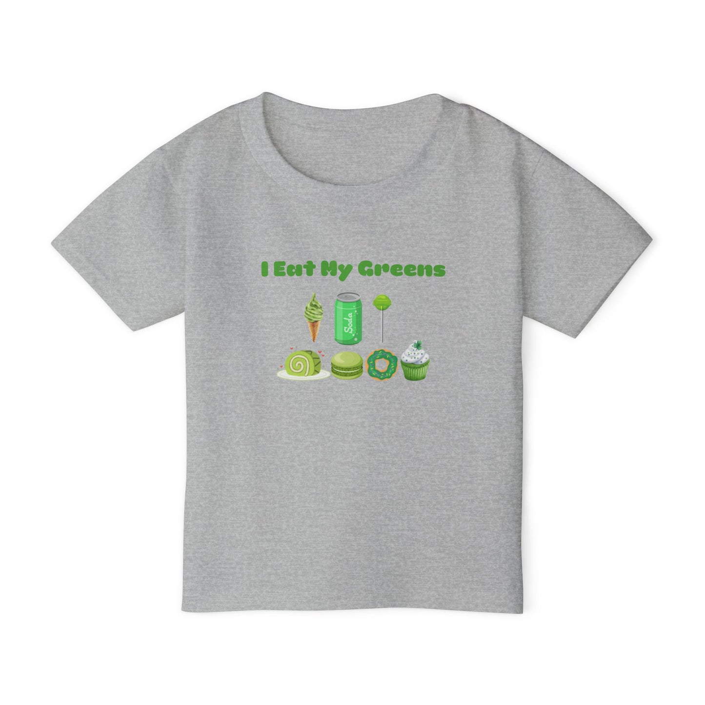 Cute Toddler T-Shirt with 'I Eat My Greens' Design, Fun Kids Apparel, Healthy Living Gift, Summer Wear, Playdate Outfit