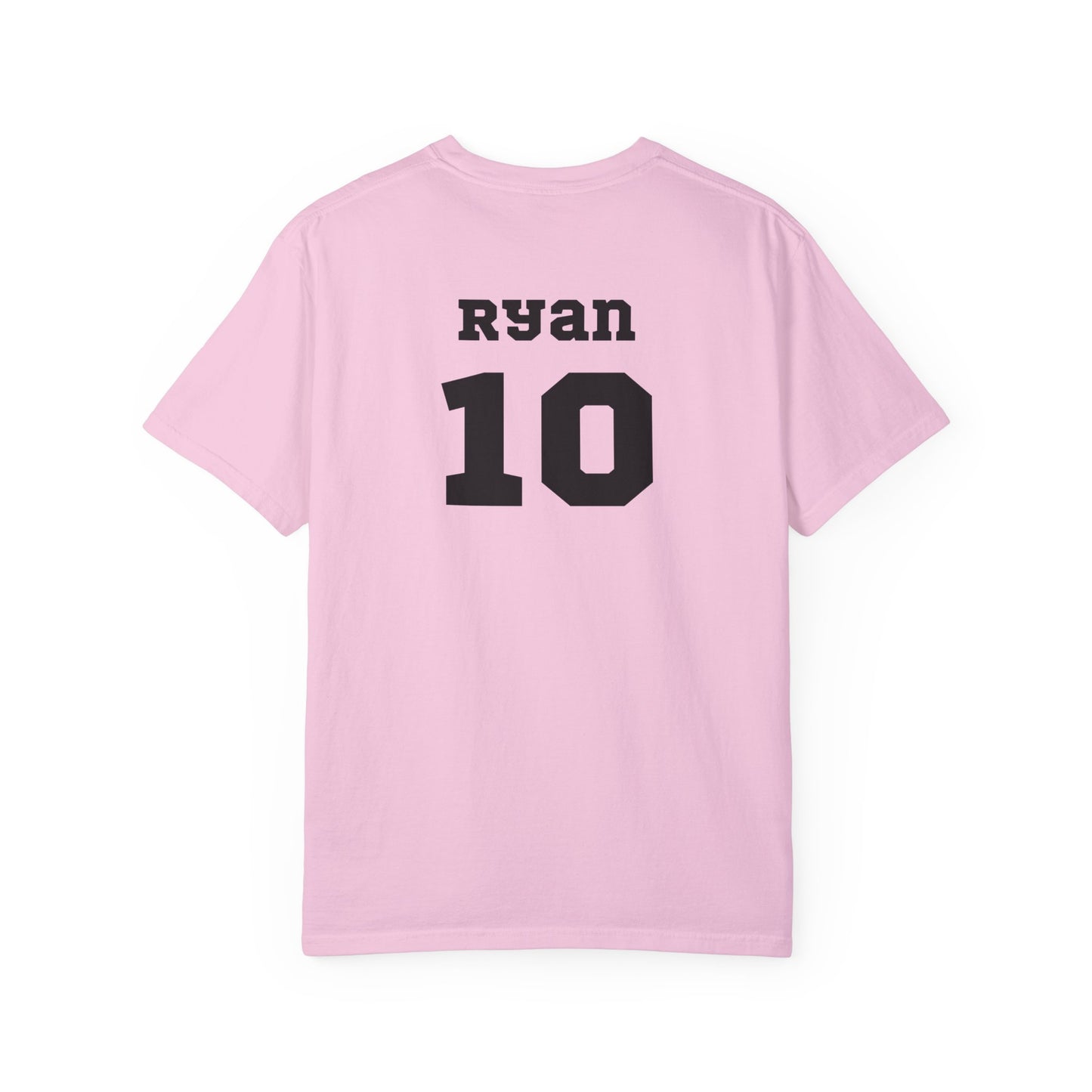 Funny Soccer Mom/Dad Unisex Garment-Dyed T-shirt, Customizable Number and Name, Red Card Design, Gift for Sports Parents, Soccer Fan Tee,