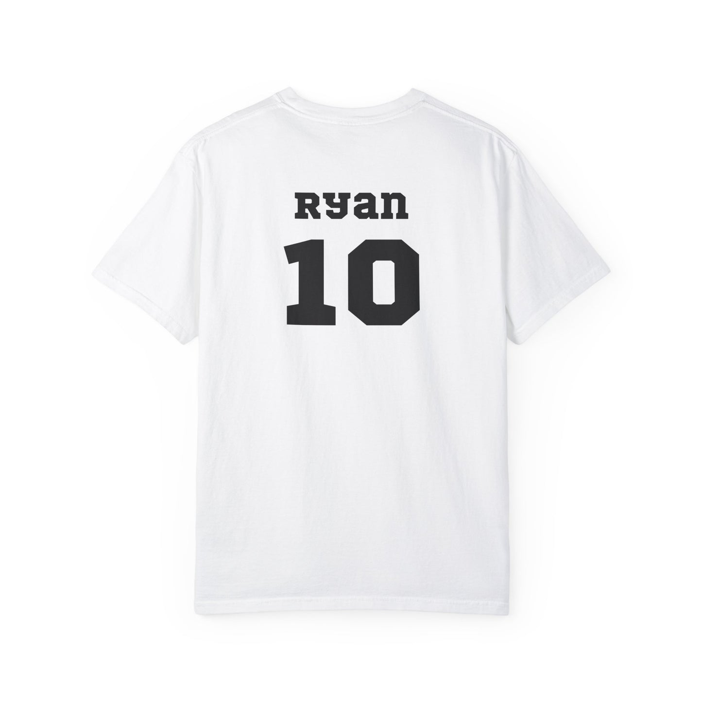 Funny Soccer Mom/Dad Unisex Garment-Dyed T-shirt, Customizable Number and Name, Red Card Design, Gift for Sports Parents, Soccer Fan Tee,