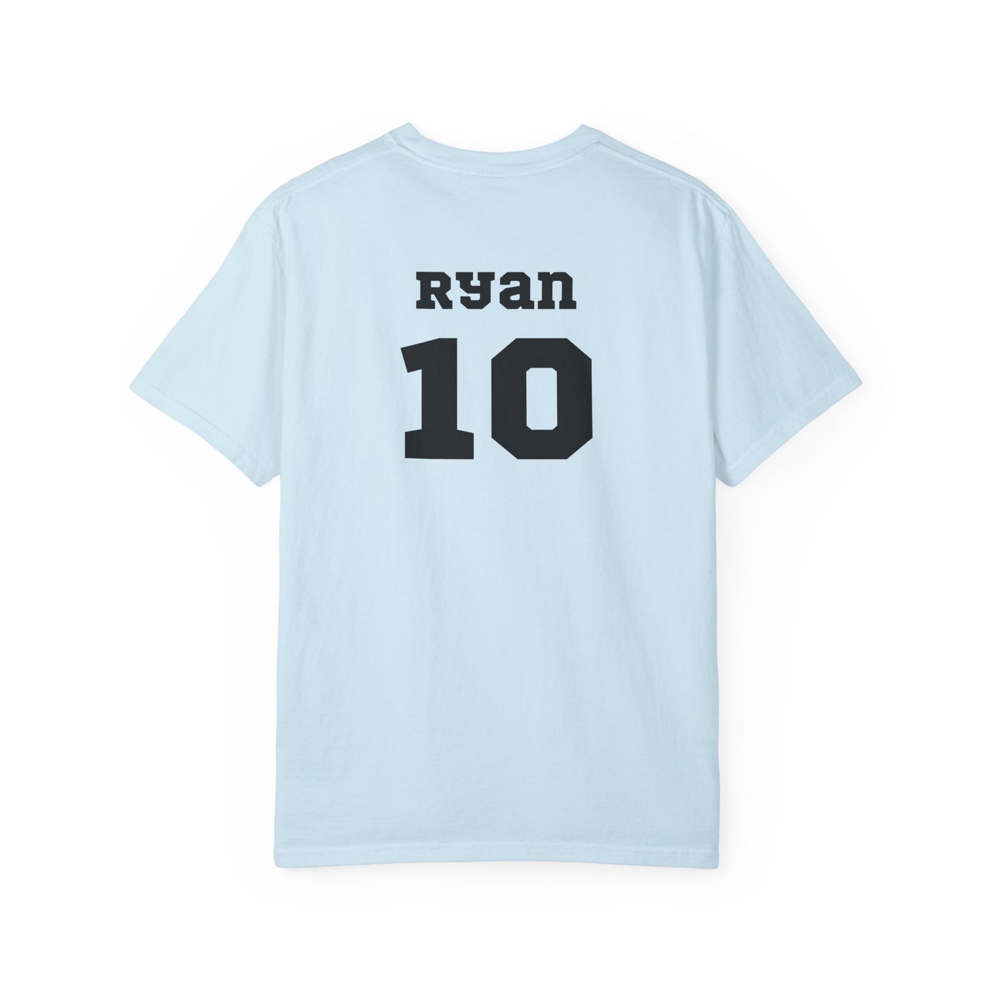 Funny Soccer Mom/Dad Unisex Garment-Dyed T-shirt, Customizable Number and Name, Red Card Design, Gift for Sports Parents, Soccer Fan Tee,