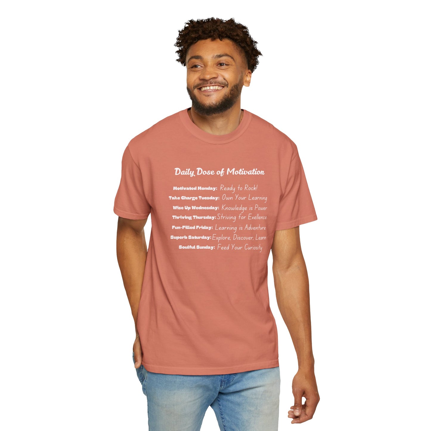 Daily Dose of Motivation, Mood Forecast Tee, Unisex Inspirational Shirt, Positive Vibes Top, Encouragement Gift, Men Women Clothing