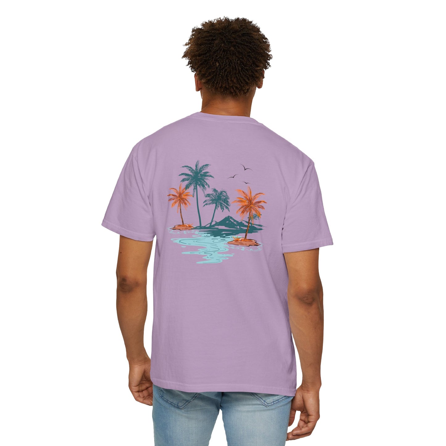 Tropical Island Unisex T-Shirt, Relaxed Fit Beachwear, Summer Vibes, Vacation Essential, Gift for Nature Lovers