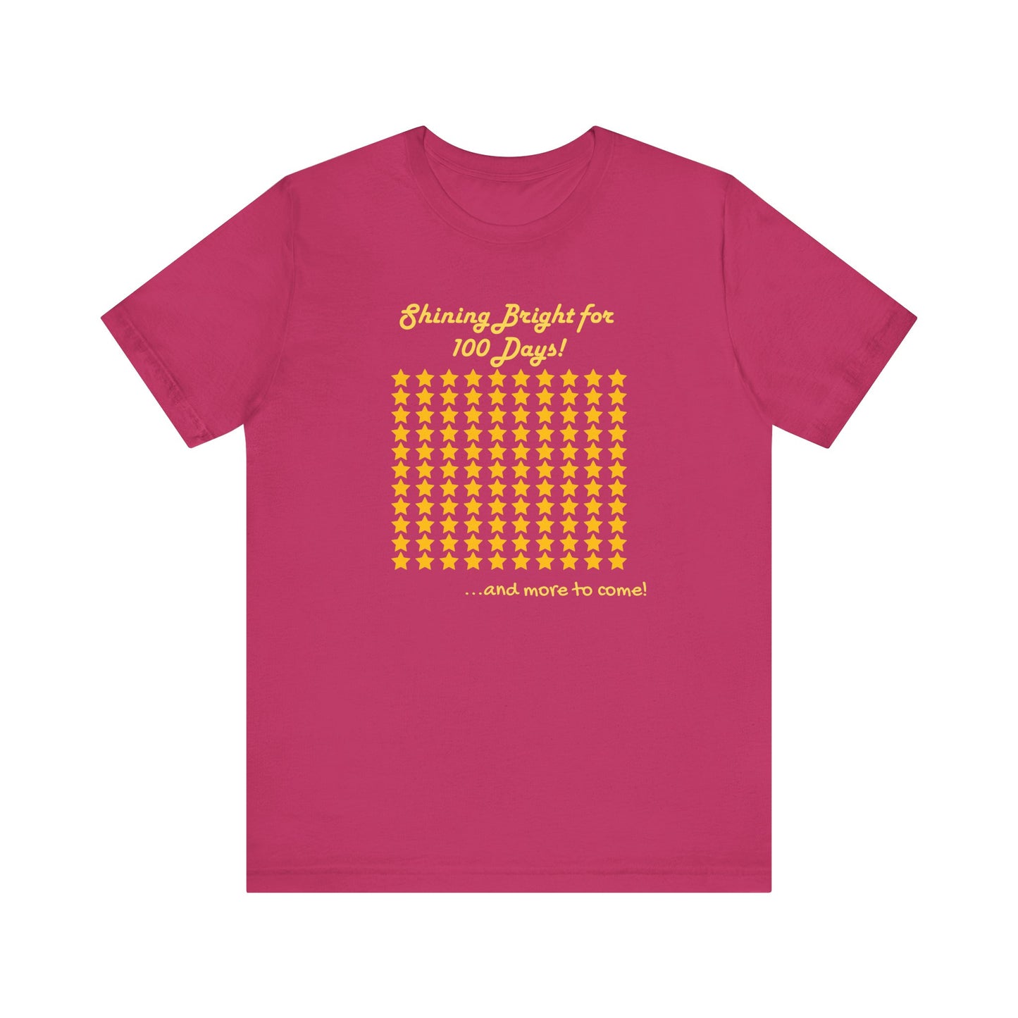 100 Stars Unisex T-Shirt, 100 Days of Shining Bright, Trendy Tee for All Ages, Celestial Shirt, Galaxy Top, Astronomy Apparel