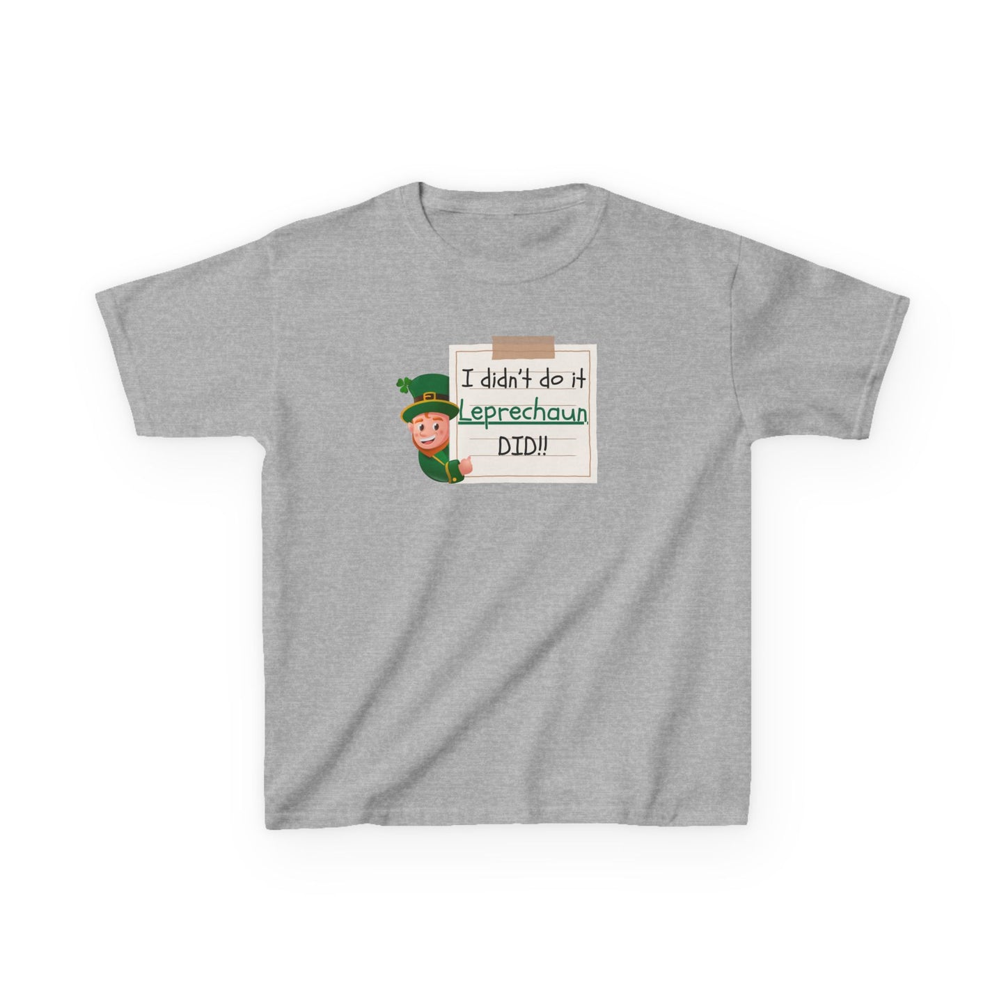 Kids Tee, Leprechaun Did It Funny T-Shirt, St Patricks Day, Lucky Charm Clothing, Irish Gift, Cute Children's Shirt