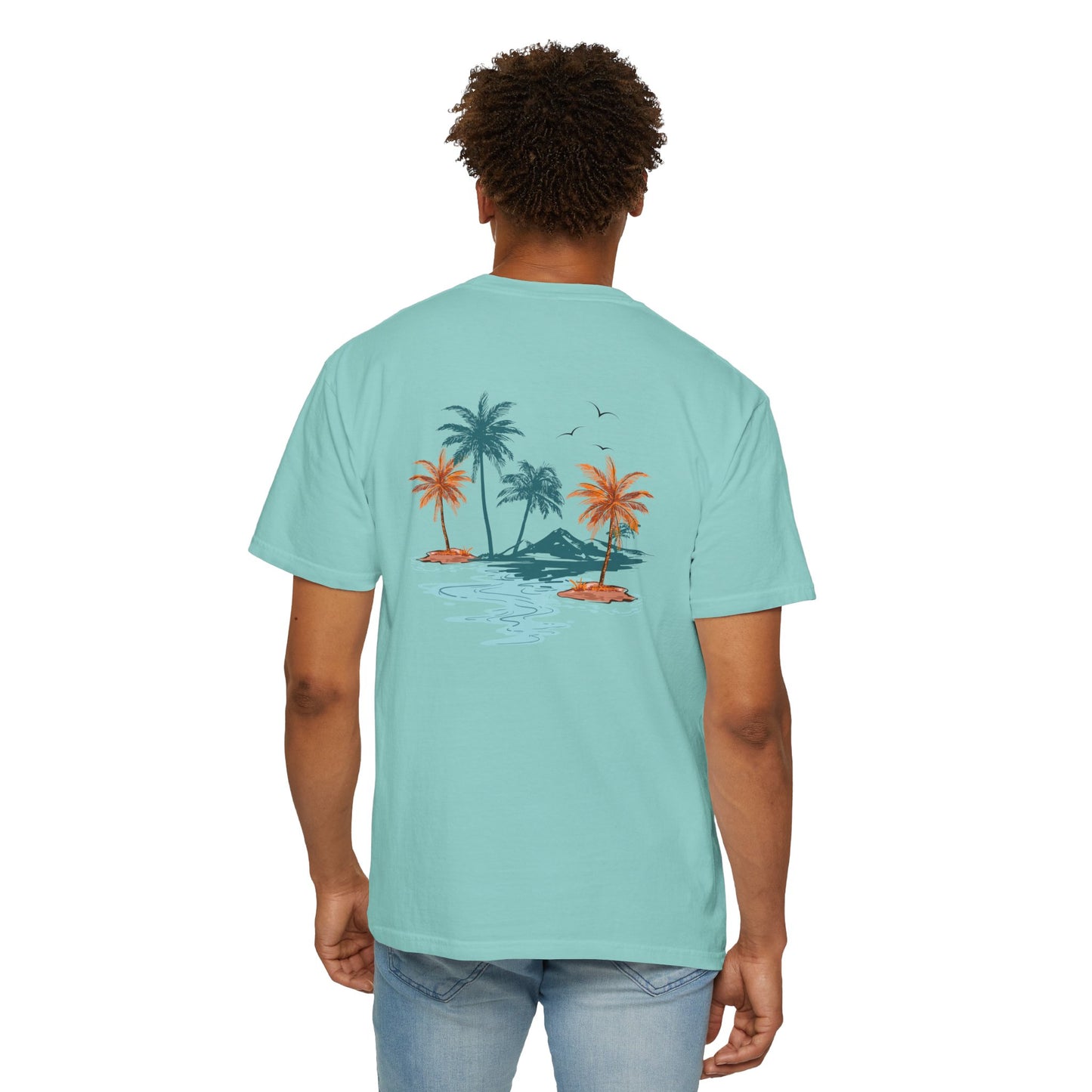Tropical Island Unisex T-Shirt, Relaxed Fit Beachwear, Summer Vibes, Vacation Essential, Gift for Nature Lovers