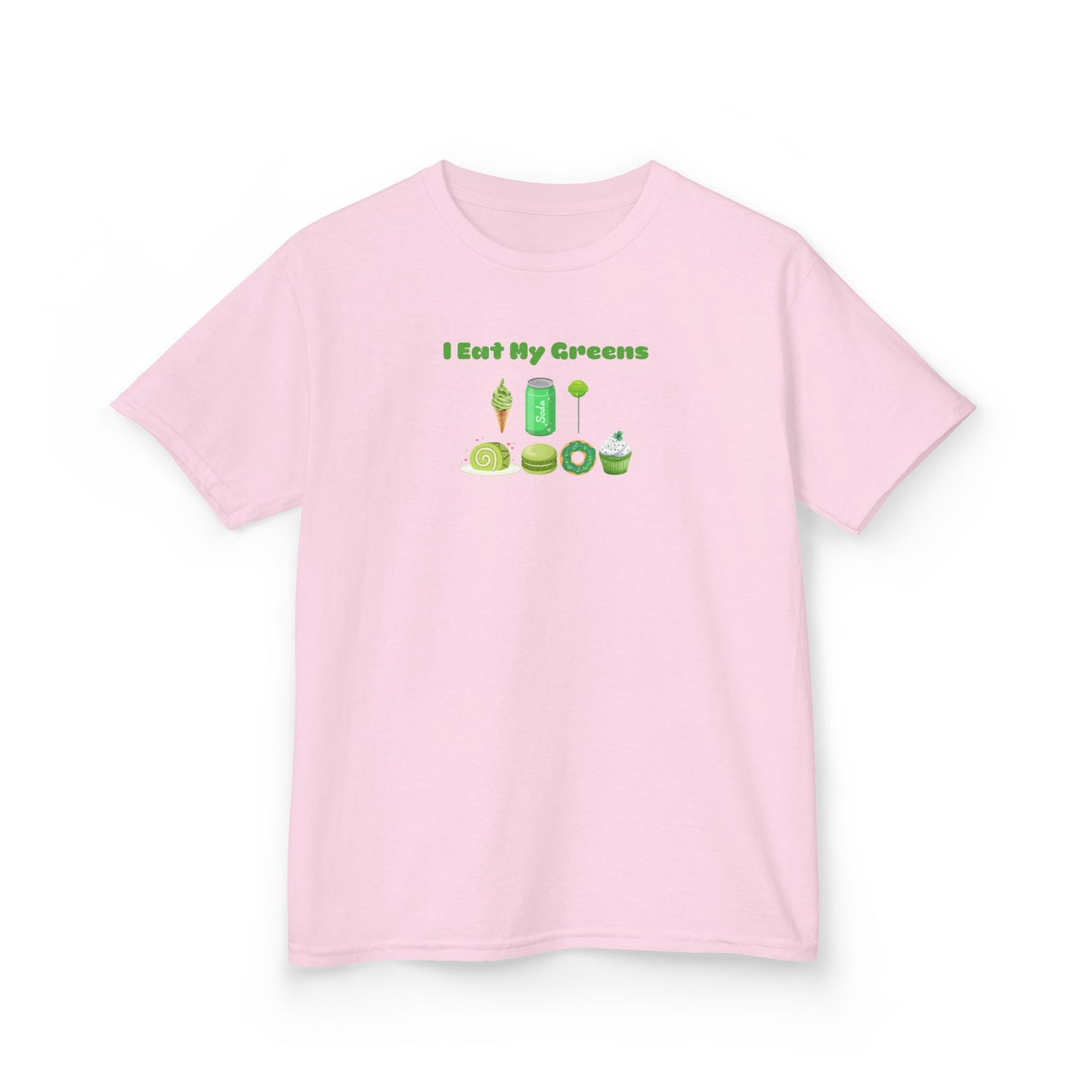 I Eat My Greens Kids Tee, Fun Vegetable Shirt for Kids, Eco-Friendly Summer Tee, Perfect Gift for Healthy Eating, Birthday Gift for Children