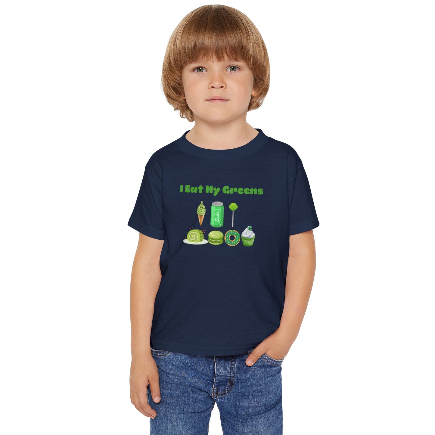 Cute Toddler T-Shirt with 'I Eat My Greens' Design, Fun Kids Apparel, Healthy Living Gift, Summer Wear, Playdate Outfit