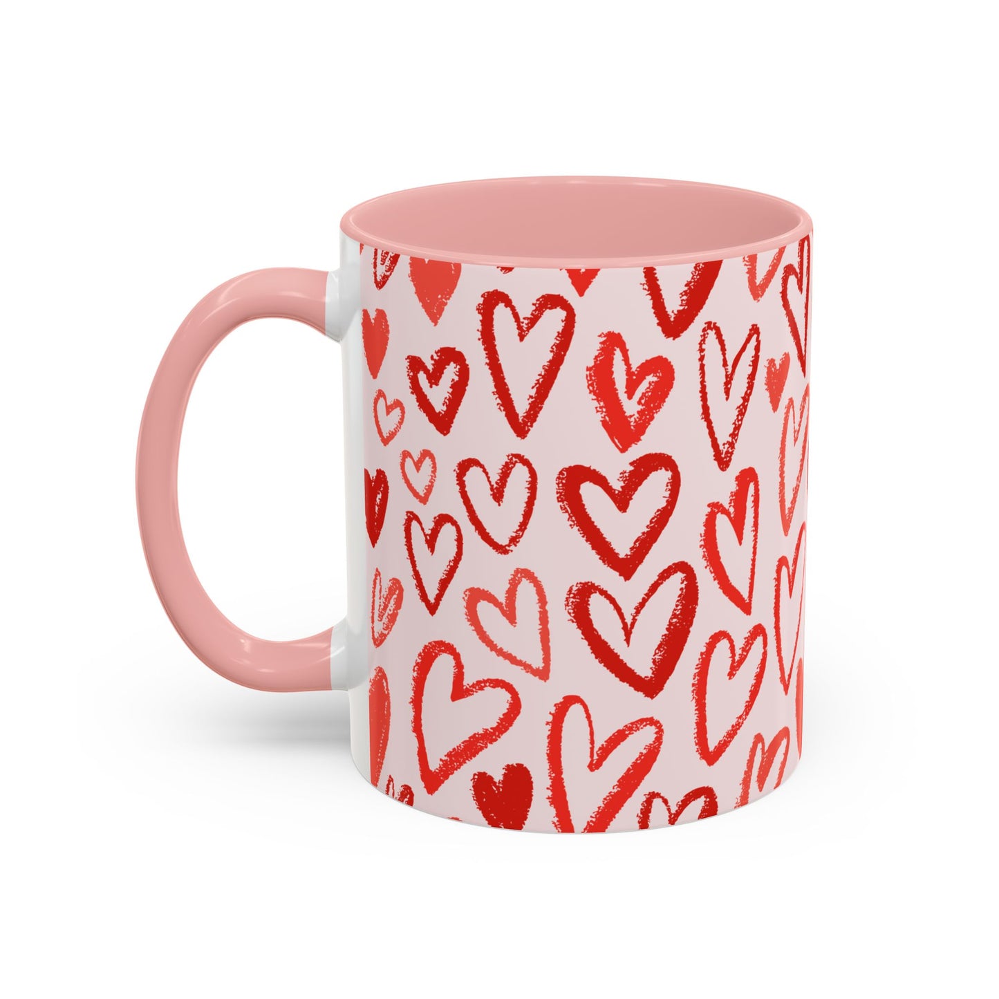 Coffee Mug Valentine's Day Hearts All Over Print 11, 15oz