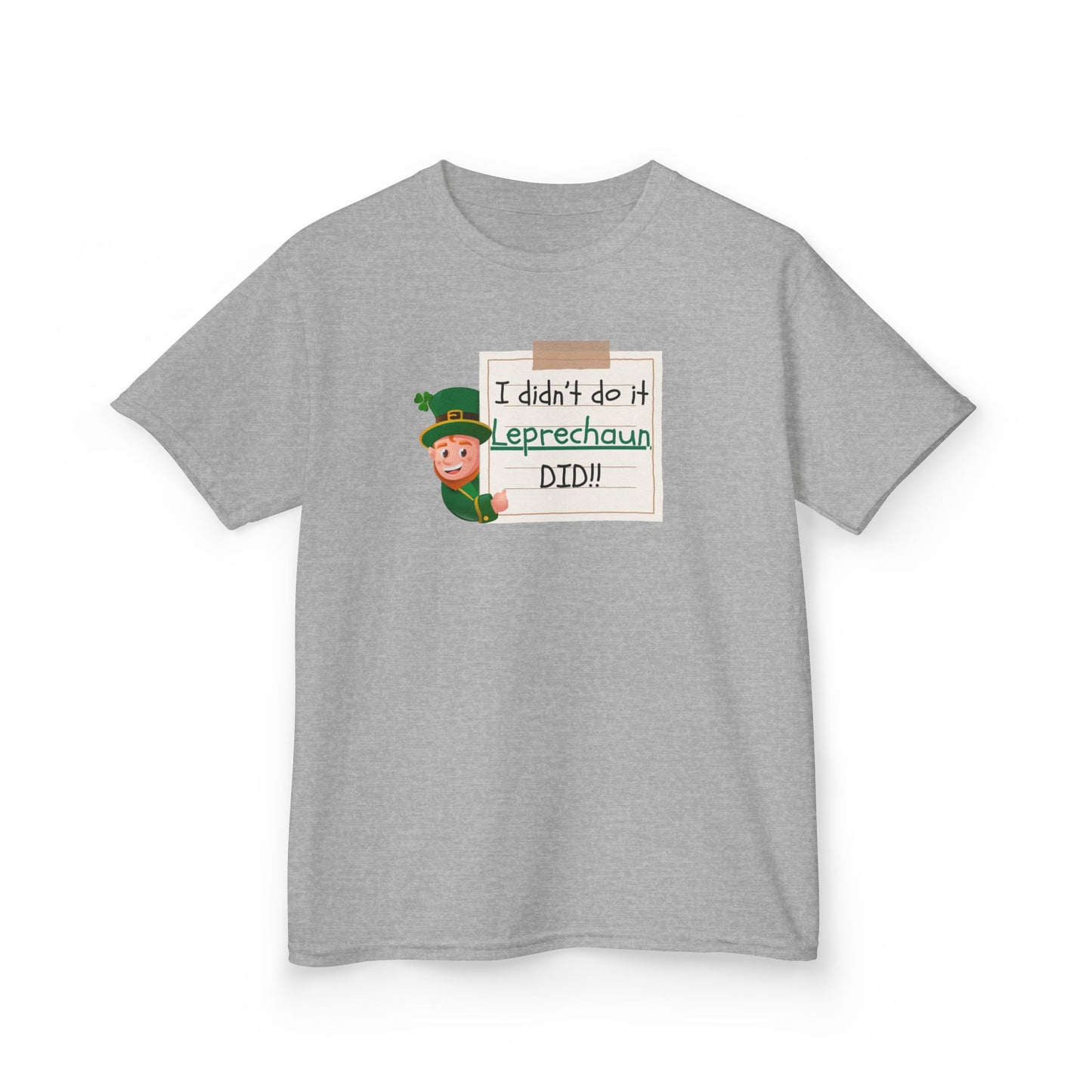 Kids Tee, Leprechaun Did It Funny T-Shirt, St Patricks Day, Lucky Charm Clothing, Irish Gift, Cute Children's Shirt