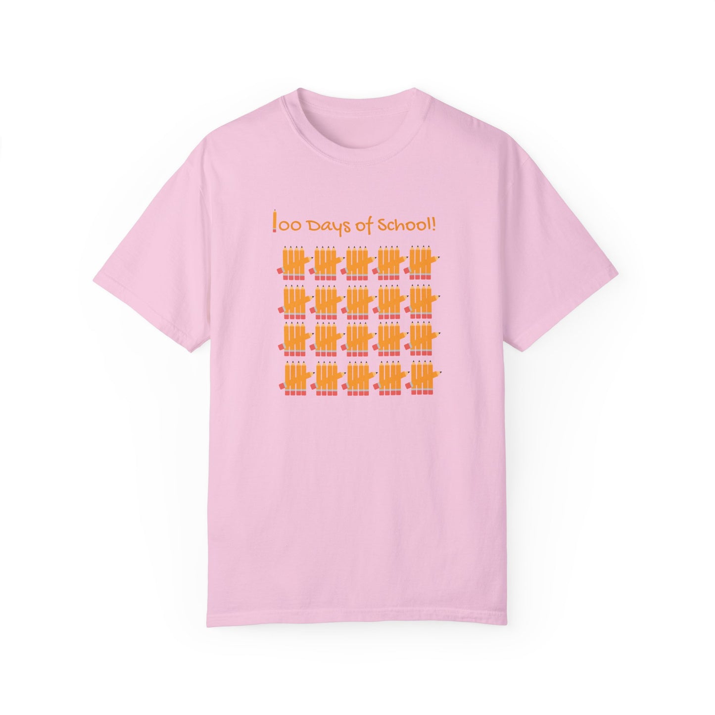 100 Days of School Unisex Garment-Dyed T-shirt, Pencil Tally Marks, Countdown to Summer, Teacher Gift, Student Shirt