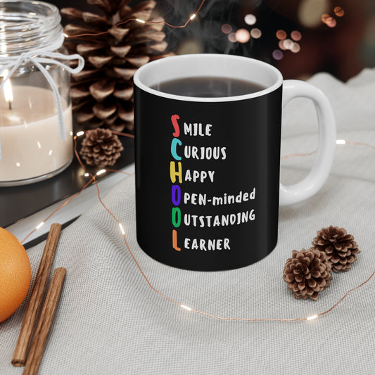 "School" Acronym, printed both sides, Mug 11oz
