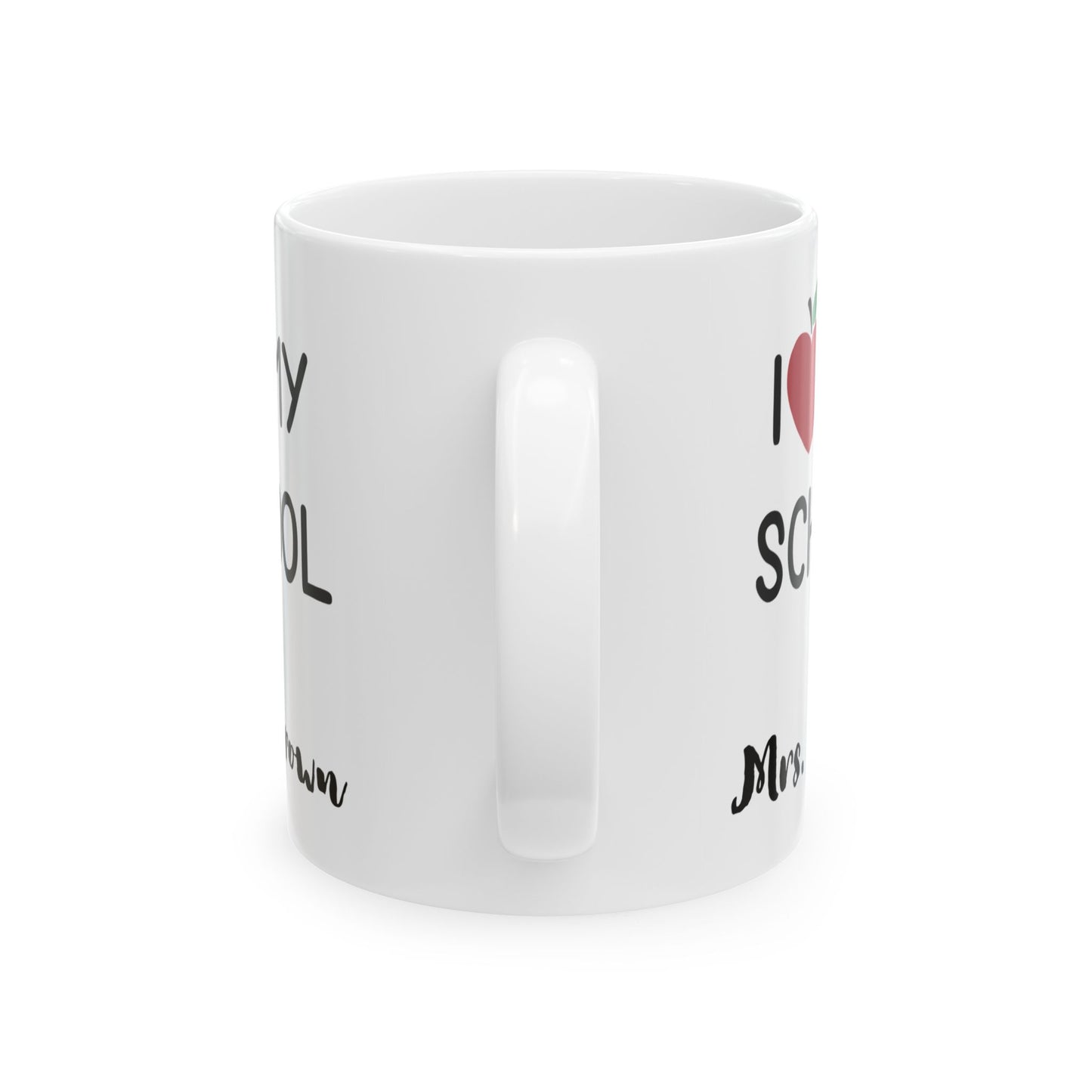 I Love School, Personalizable Ceramic Mug,