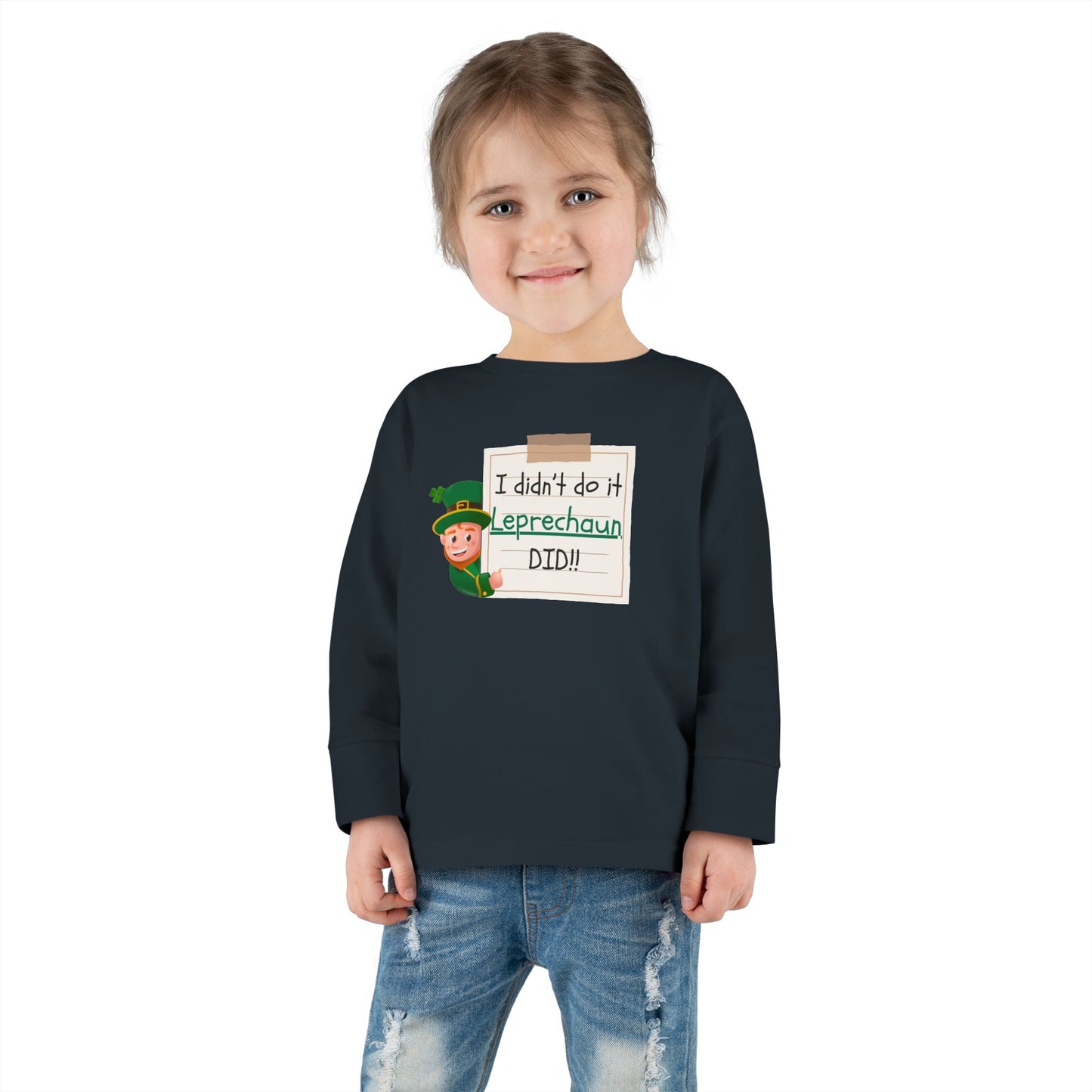 Toddler Tee, St. Patrick's Day Shirt, Leprechaun Did It, Long Sleeve Tee, Kids Irish Shirt, Funny Toddler Gift, Unisex Toddler Top, Irish