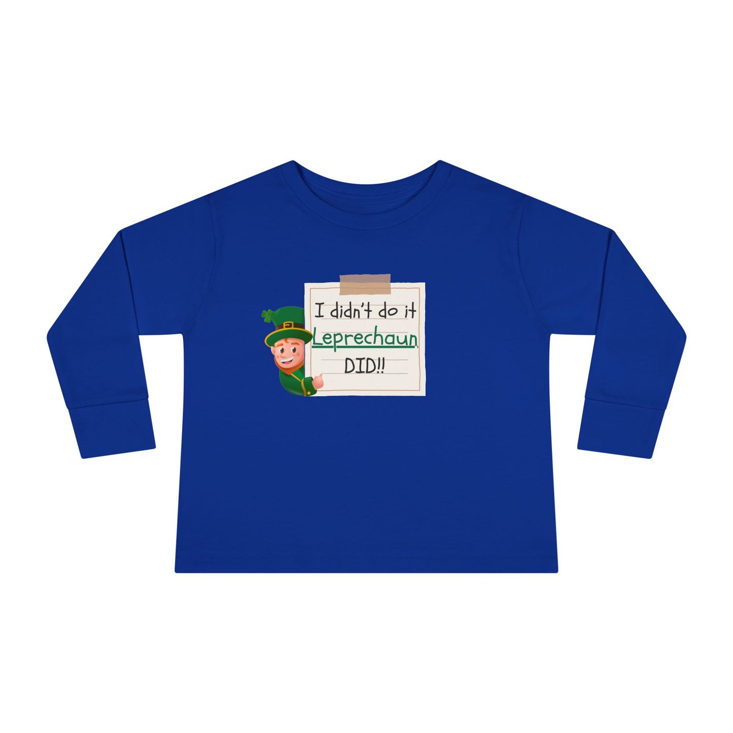Toddler Tee, St. Patrick's Day Shirt, Leprechaun Did It, Long Sleeve Tee, Kids Irish Shirt, Funny Toddler Gift, Unisex Toddler Top, Irish