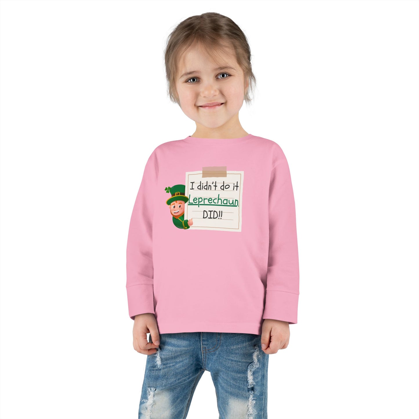 Toddler Tee, St. Patrick's Day Shirt, Leprechaun Did It, Long Sleeve Tee, Kids Irish Shirt, Funny Toddler Gift, Unisex Toddler Top, Irish
