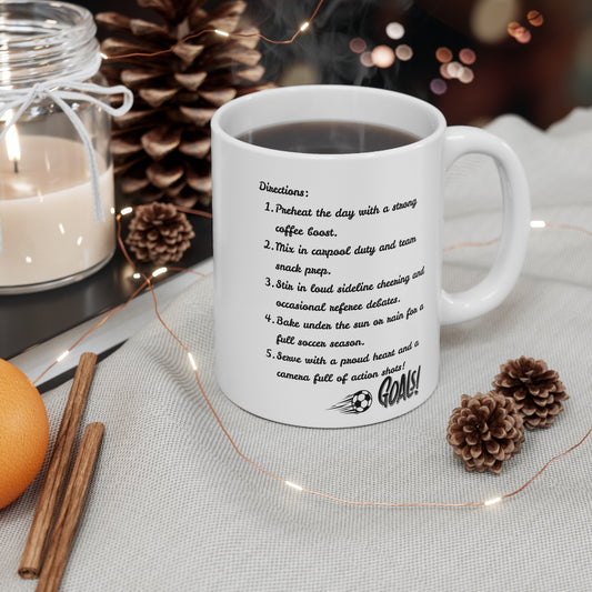 Soccer Mom Recipe Mug | Perfect Gift for Soccer Moms, Coffee Lovers, Sports Gifts, Mom Life Essentials, Unique Kitchen Decor