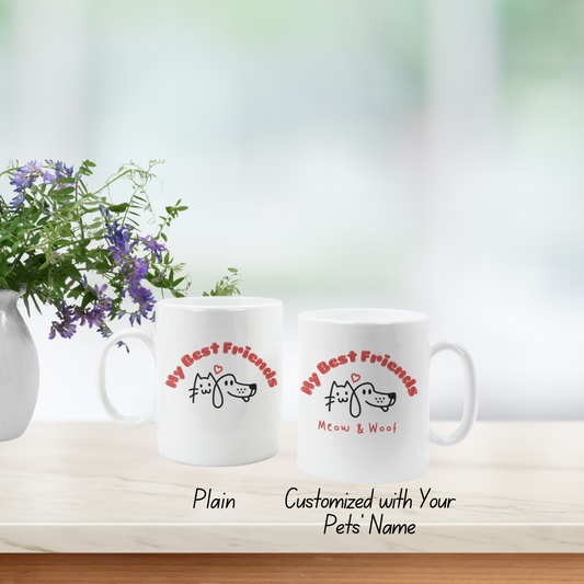 My Best Friends - Customizable Ceramic Mug, (11oz, 15oz)