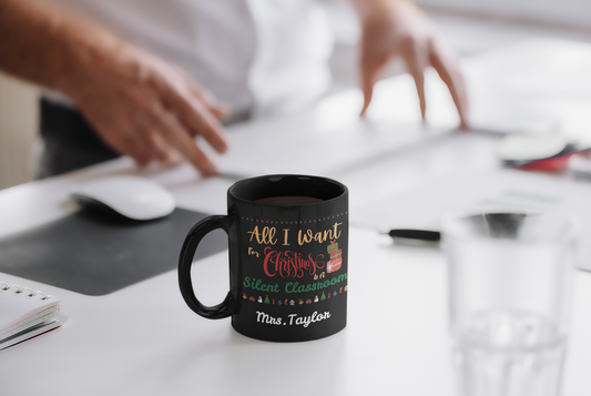 Christmas Teacher Gift Mug, Funny Teacher Coffee Cup, Personalized Xmas Present, 11oz Mug, Holiday Gift Idea