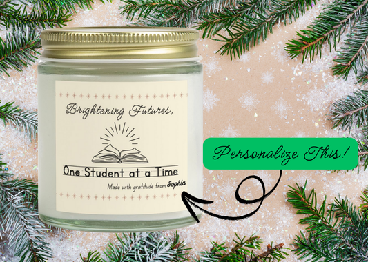 Scented Candles, Inspirational Quote, Student Gift, Coconut Apricot Wax Candle, Motivational Decor, Graduation Present, Teacher Appreciation