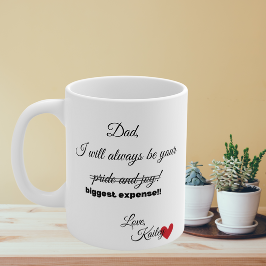 Funny Dad Mug, Perfect Gift for Father's Day, Coffee Mug for Dad, Humorous Gift for Daddy, Unique Birthday Gift for Men, Dad Joke Mug