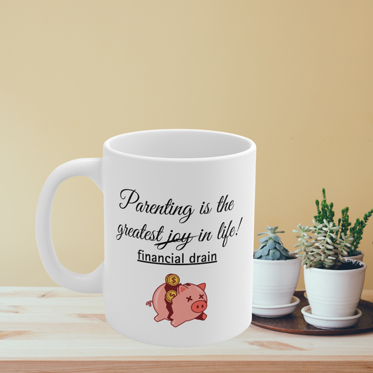 Parenting Joy Mug, 11oz Coffee Cup, Funny Gift for Parents, Mug, Birthday or Holiday Present