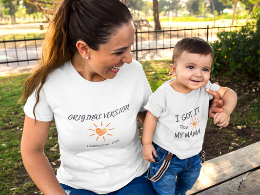 Infant Tee - 'I Got It From My Mom' See Matching Design for Mom