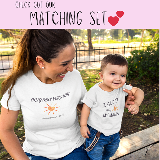 Garment-Dyed Tee 'Original Version' Mom & Baby Matching Set
