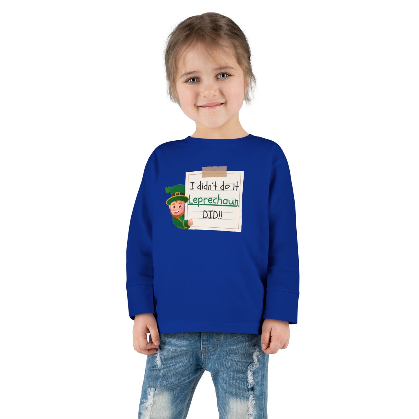 Toddler Tee, St. Patrick's Day Shirt, Leprechaun Did It, Long Sleeve Tee, Kids Irish Shirt, Funny Toddler Gift, Unisex Toddler Top, Irish
