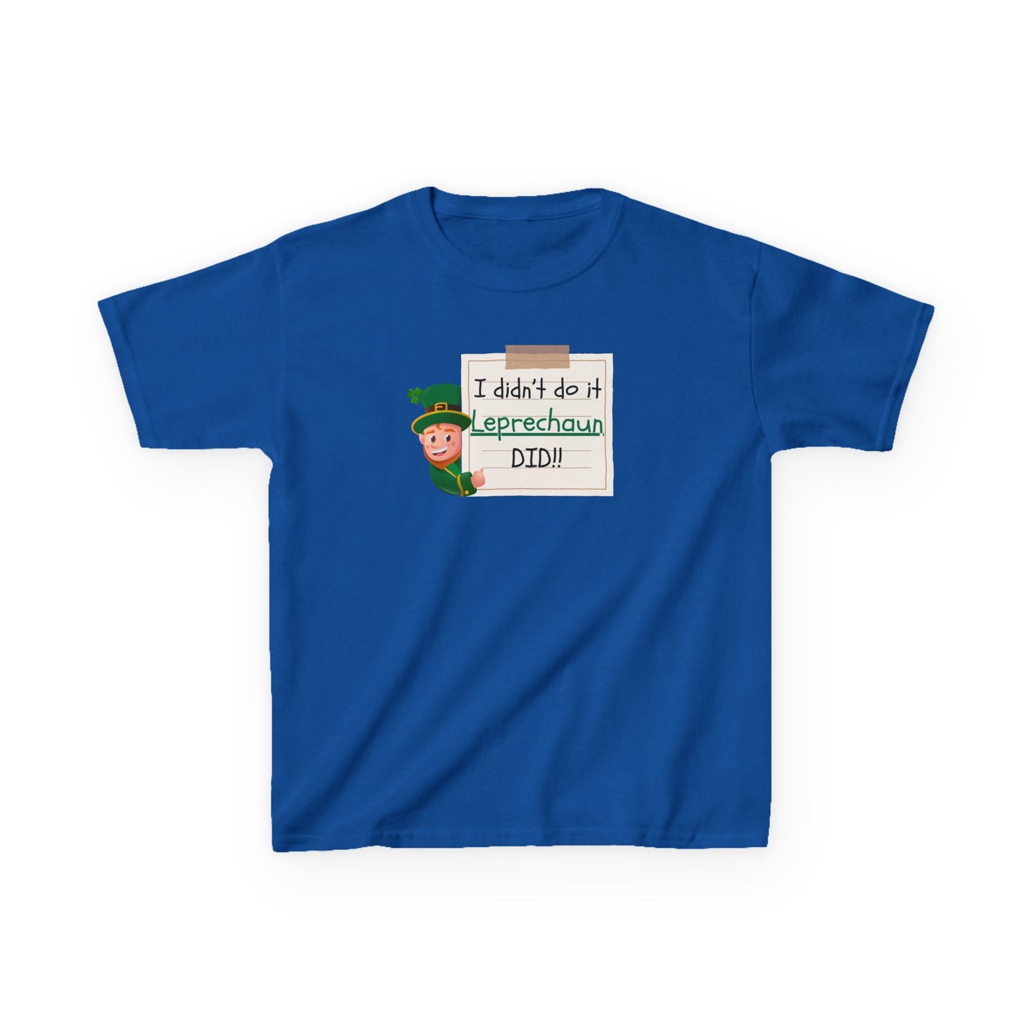 Kids Tee, Leprechaun Did It Funny T-Shirt, St Patricks Day, Lucky Charm Clothing, Irish Gift, Cute Children's Shirt
