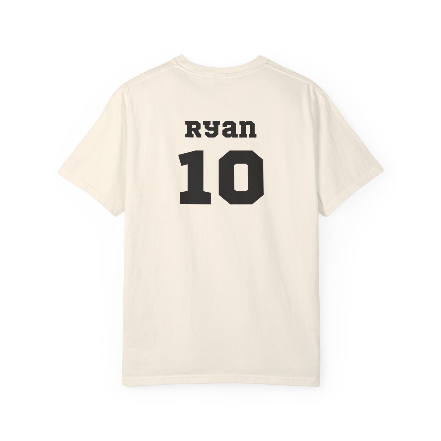 Funny Soccer Mom/Dad Unisex Garment-Dyed T-shirt, Customizable Number and Name, Red Card Design, Gift for Sports Parents, Soccer Fan Tee,