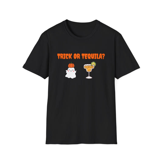 "Trick or Tequila?" Unisex Softstyle T-Shirt