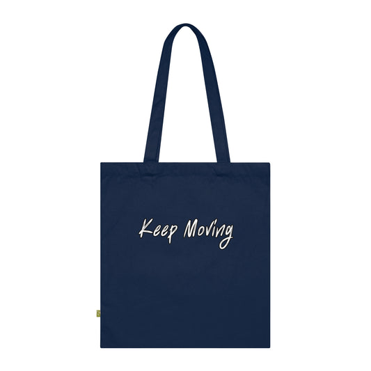 Organic Cotton Tote Bag - "Keep Moving"