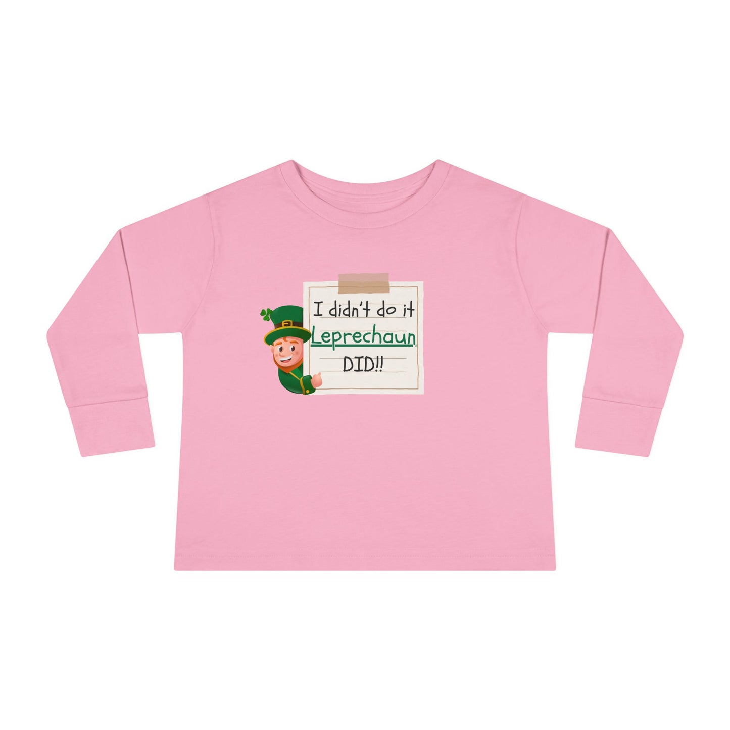 Toddler Tee, St. Patrick's Day Shirt, Leprechaun Did It, Long Sleeve Tee, Kids Irish Shirt, Funny Toddler Gift, Unisex Toddler Top, Irish