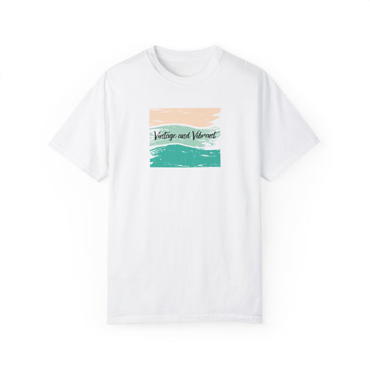 "Vintage ang Vibrant" tri-color Unisex Garment-Dyed T-shirt