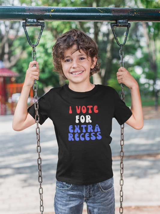 "I Vote For Extra Recess" Kids Heavy Cotton™ Tee