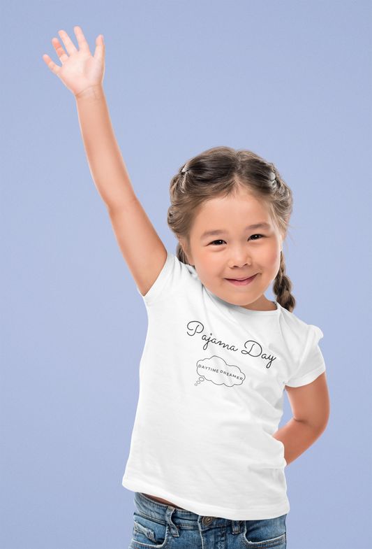 "Pajama Day, Daytime Dreamer" Black lettering, Kids Heavy Cotton™ Tee